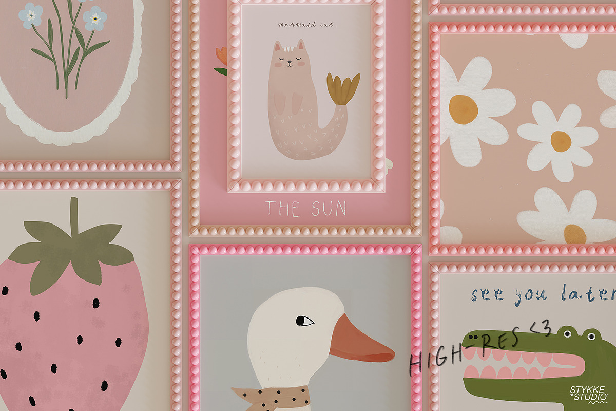 BOBBIN FRAME | playful art mockup, a Household Mockup by Stykke Studio (Photo 7 of 10)