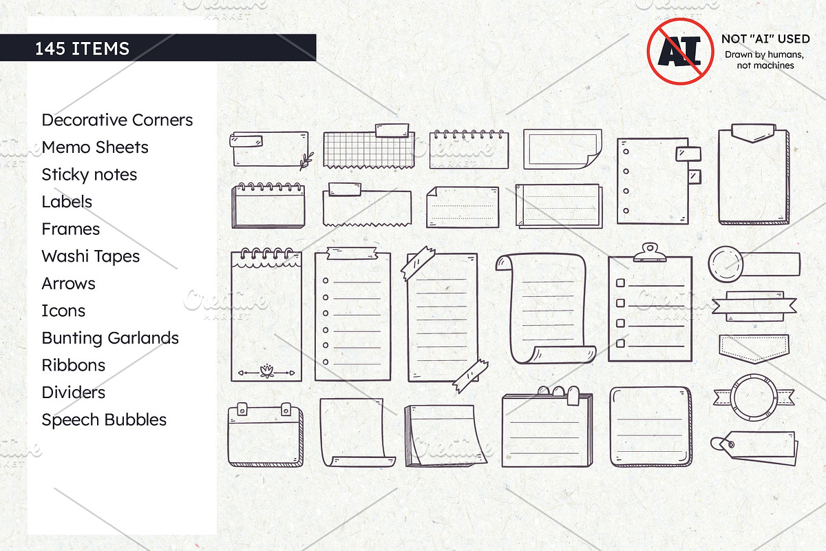 Doodle Planner Resources, a Decorative Illustration by insemar (Photo 4 of 7)