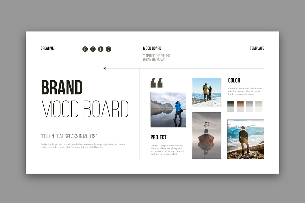 Clean and Elegant Mood Board Design preview 3