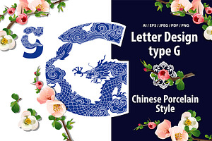 Alphabet design in Oriental style