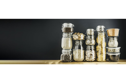 Banner with assortment of grain, a Food & Drink Photo by Enjoy Photo