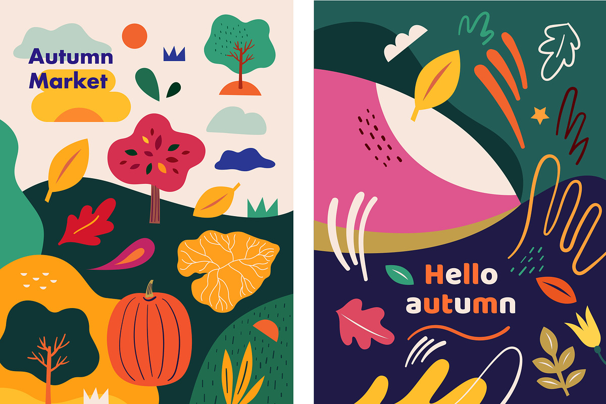 Autumn playful collection, a Seasonal Illustration by MoleskoStudio (Photo 5 of 16)