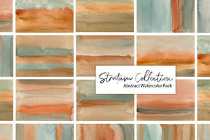 Stratum Watercolor Abstract Textures