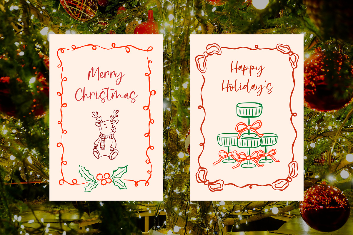 Christmas Wonderland hand drawn set, a Seasonal Illustration by Idressart (Photo 10 of 13)