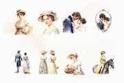 Jane Austen - Watercolor Clipart, an Object Illustration by The Handmade Muse (Thumbnail 3 of 6)