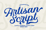Artisan Script - Rounded Casual font, a Script Font by HRDR (Thumbnail 1 of 9)