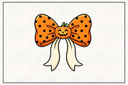 Halloween Bow Pumpkin Ghost PNG, a Work Illustration by CraftArtStudio (Thumbnail 1 of 4)