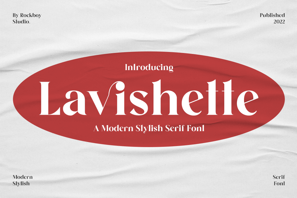 Lavishette - Modern Stylish, a Serif Font by RockboyStd (Photo 1 of 12)