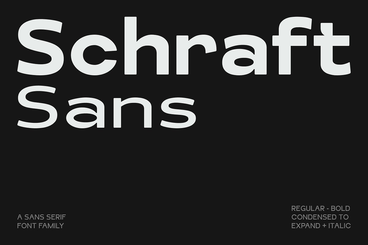 Schraft Sans Font Family, a Sans Serif Font by Glyphminds Studios (Photo 1 of 10)