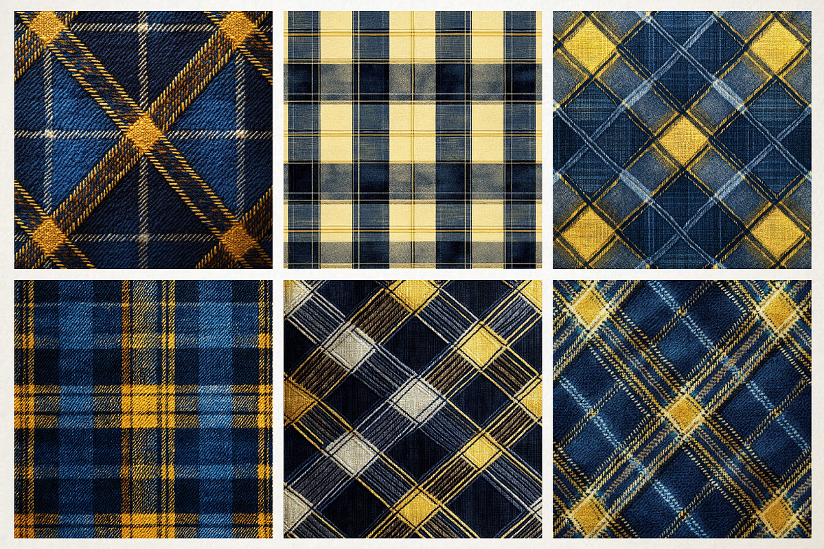 Blue & Yellow Tartan Plaid Pattern, an Illustration by RobertsArt (Photo 3 of 4)