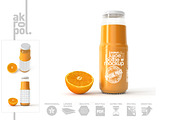 Orange juice Bottle Mock up, a Packaging Mockup by akropol (Thumbnail 2 of 6)