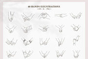 Couple Holding Hands Bundle Set, an Illustration by Hanazumi (Thumbnail 4 of 6)