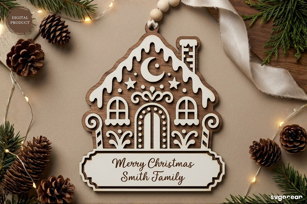 Gingerbread Houses Ornament Bundle, a Decorative Illustration by svgocean (Photo 12 of 13)