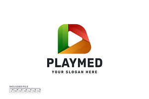 Play Media Gradient Vector Logo, a Branding & Logo Template by yuanesei