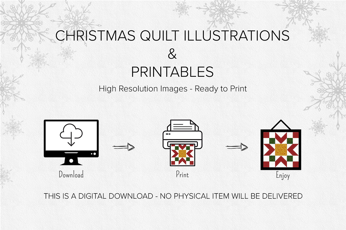 Christmas Quilt Illustrations, a Decorative Illustration by Maggie Stilwell Design (Photo 9 of 9)