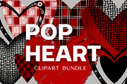 “Textured Heart Clip Art Collection, an Object Graphic by StudioLapis (Thumbnail 1 of 7)