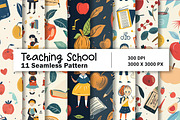 Teaching school seamless pattern, a Pattern Graphic by HillTract (Thumbnail 1 of 2)