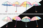 Spring Umbrella Clipart, a Graphic by Artnoy (Thumbnail 2 of 5)