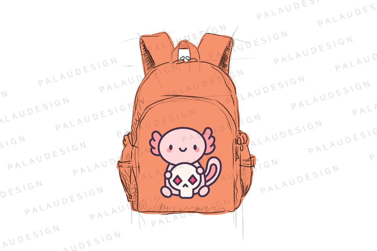 Axolotl Halloween Clipart Set, a Seasonal Illustration by Palau (Photo 8 of 12)