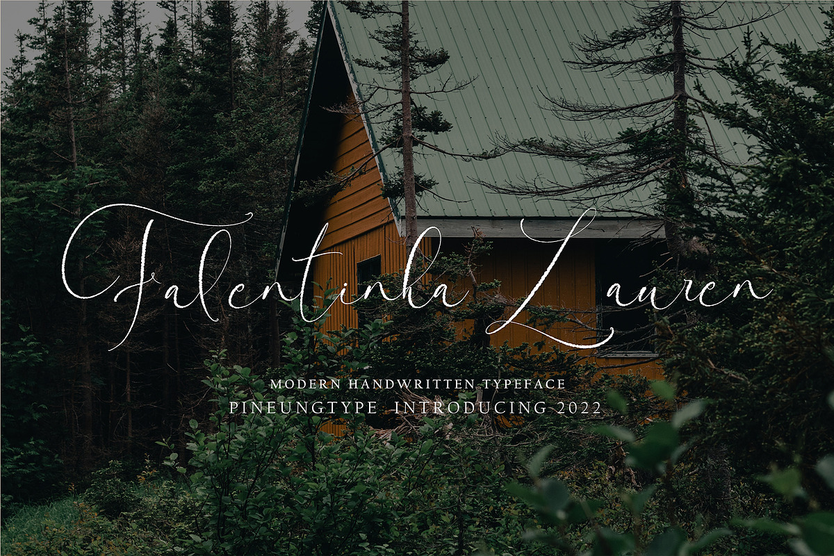 Farmhouse Barn, a Script Font by pineungtype (Photo 4 of 6)