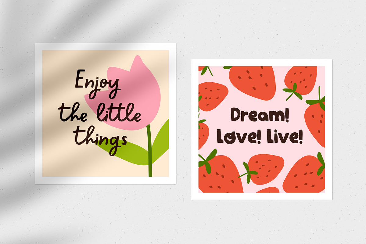 Cute doodle post card designs set, a Background Graphic by Good Studio (Photo 3 of 11)