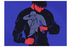 War with yourself concept, a Person Illustration by Good Studio