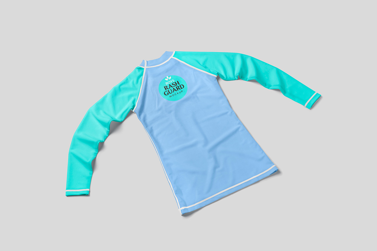 Boys Rash Guard Mockups, an Apparel Mockup by GfxFoundry