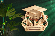 Graduation Cap Wall Art 3D Layered, an Object Illustration by pixaroma (Thumbnail 4 of 8)