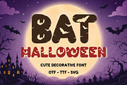 Bat Halloween - Decorative Font, a Symbol Font by AnningArts (Thumbnail 1 of 8)