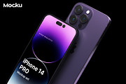 iPhone 14 PRO Mockup, an iPhone Mockup by Mocku (Thumbnail 1 of 17)