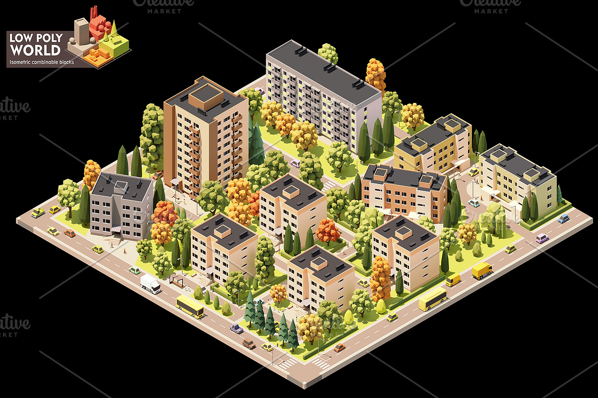Vector isometric world map elements, an Object Illustration by tele52 (Photo 6 of 39)