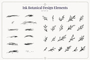 Ink Botanical Elements Vector Set, an Object Graphic by Christine Krahl (Thumbnail 9 of 12)
