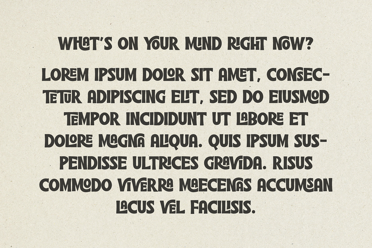 Thick Amore - All Caps Ligature Font, a Serif Font by Airotype (Photo 8 of 11)