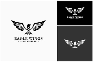 Flying Eagle Spread Wings Logo, a Branding & Logo Template by ika trisiana