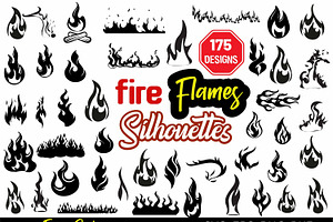 Fire Flames Silhouette Bonfire SVG