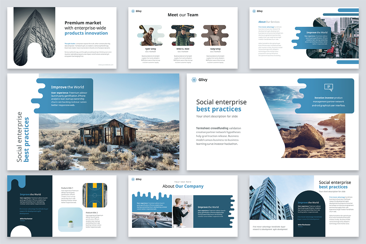 Glivy Modern Powerpoint Template, a Presentation Template by Reshapely (Photo 7 of 15)