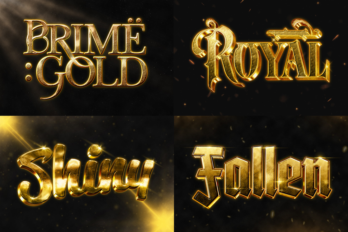 Gold 3D Cinematic Text Effect, a Layer Style Add-On by Matsero (Photo 3 of 4)