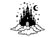 Fantasy Castle Cloud Moon Bundle, an Object Illustration by Gaye Art (Thumbnail 5 of 30)
