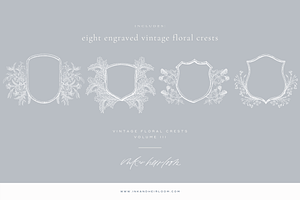 Vintage Floral Crest Set Vol. 3