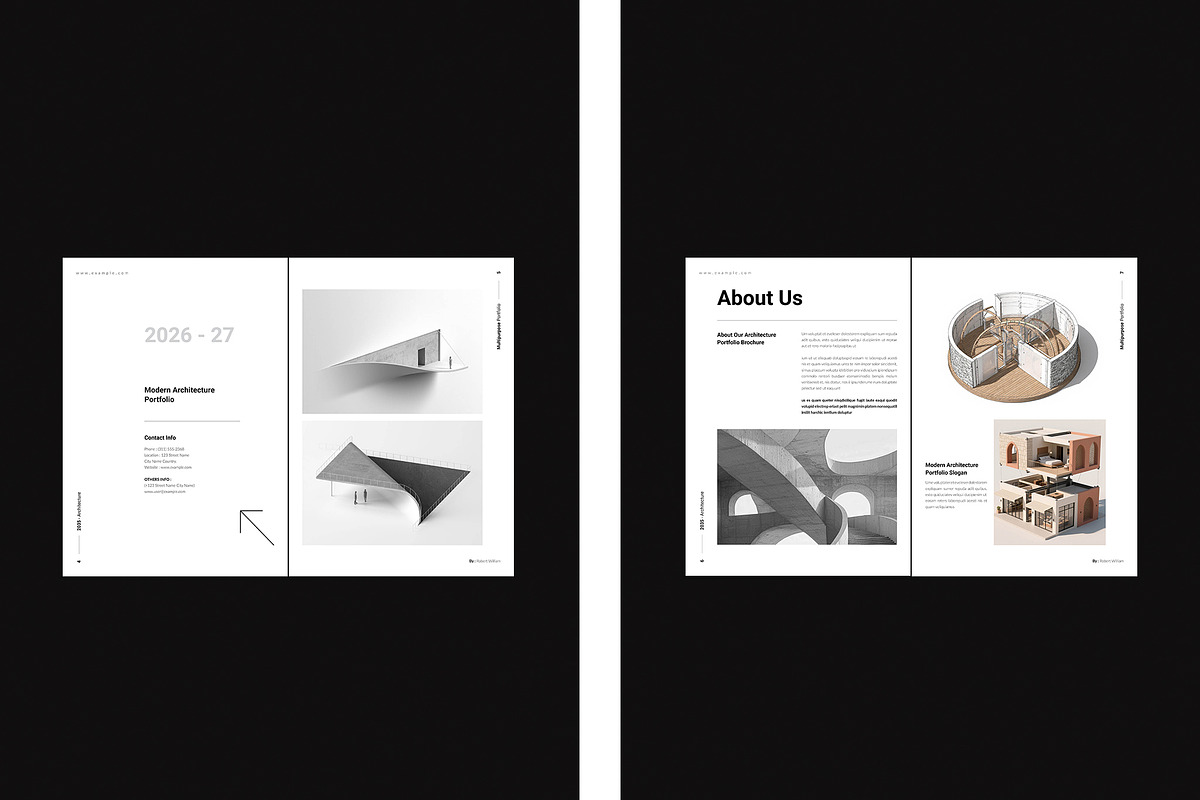 Architecture Portfolio Brochure, a Brochure Template by TemplateFolio-Shop (Photo 5 of 13)