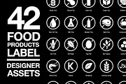 42 Food Allergy & Products Label, an Icon by PremiumGoods (Thumbnail 1 of 2)