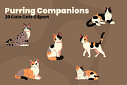 Purring Companions – 20 Cute Cats, an Animal Illustration by moja doodle (Thumbnail 3 of 4)