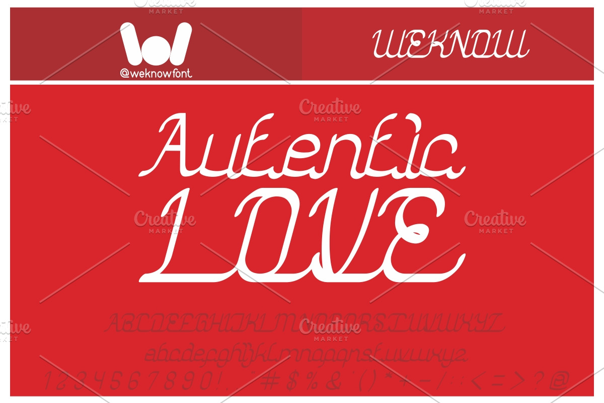authentic love font preview 2
