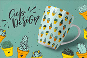 Handdrawn cactus vector set, a Pattern Graphic by ekzi.letters (Thumbnail 4 of 4)