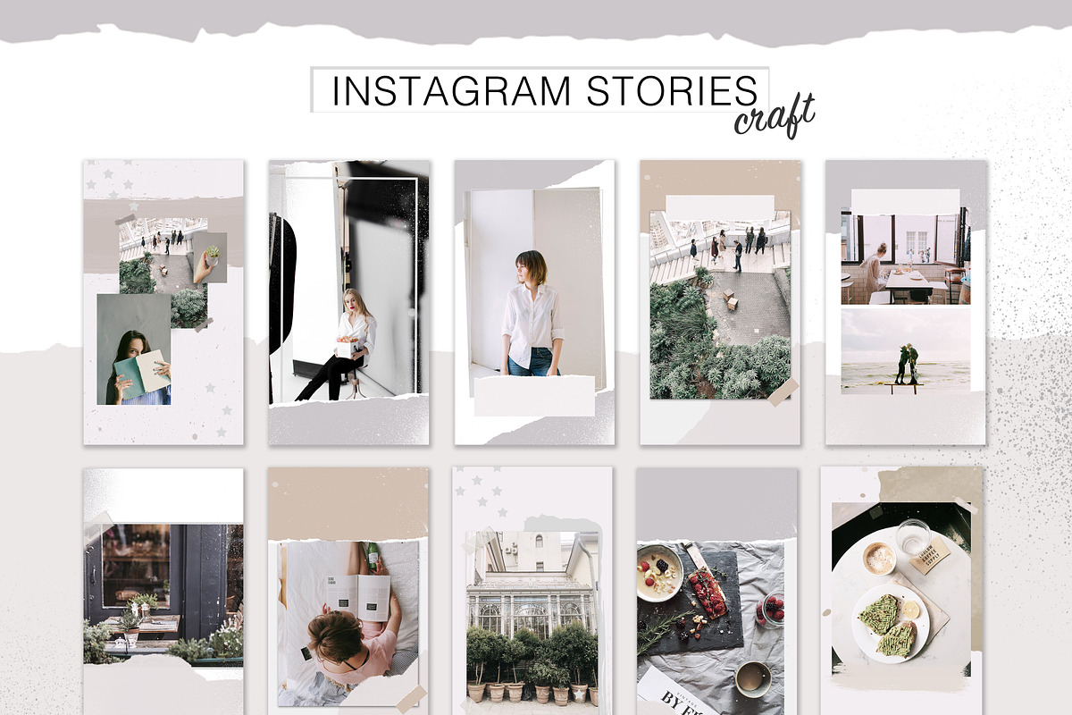 CRAFT INSTAGRAM STORIES 11 TEMPLATE, a Social Media Template by Kristina Dubnovitskaya (Photo 1 of 5)
