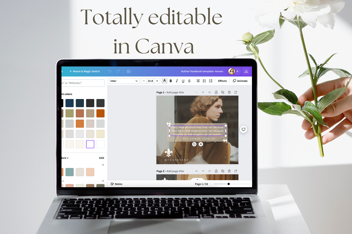 Facebook posts template for authors, a Social Media Template by Petite Zakka Boutique (Photo 4 of 7)