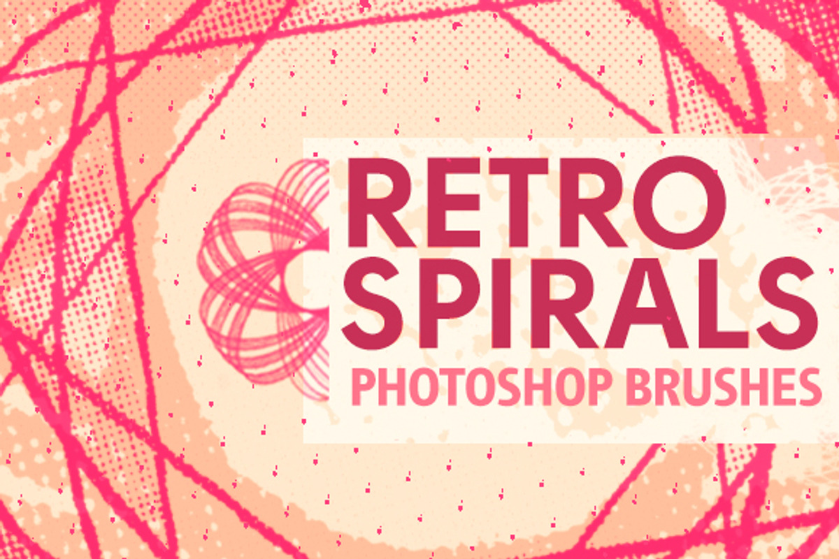 Retro Spirals Photoshop Brushes, a Brush Add-On by LydiaDistracted (Photo 2 of 4)