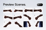 24 Watch Series 11 in Hand Mockups, a Wearable Device Mockup by Asylab (Thumbnail 2 of 107)
