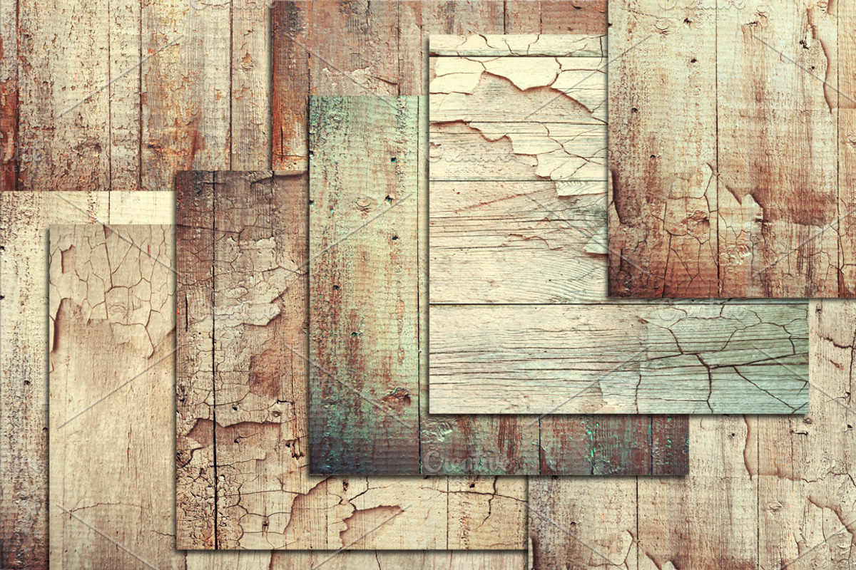 Distressed painted wood texture preview 4