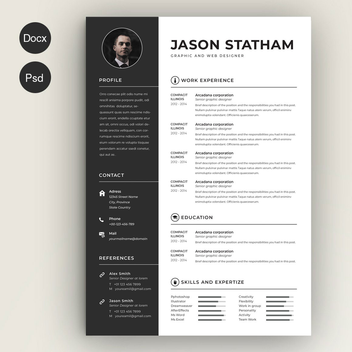 Clean Cv-resume, A Resume Template By Ux-group